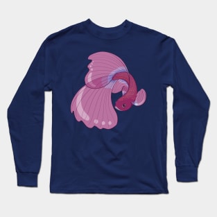 Purple Haze Betta Fish Long Sleeve T-Shirt